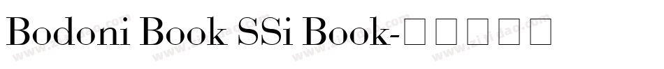 Bodoni Book SSi Book字体转换